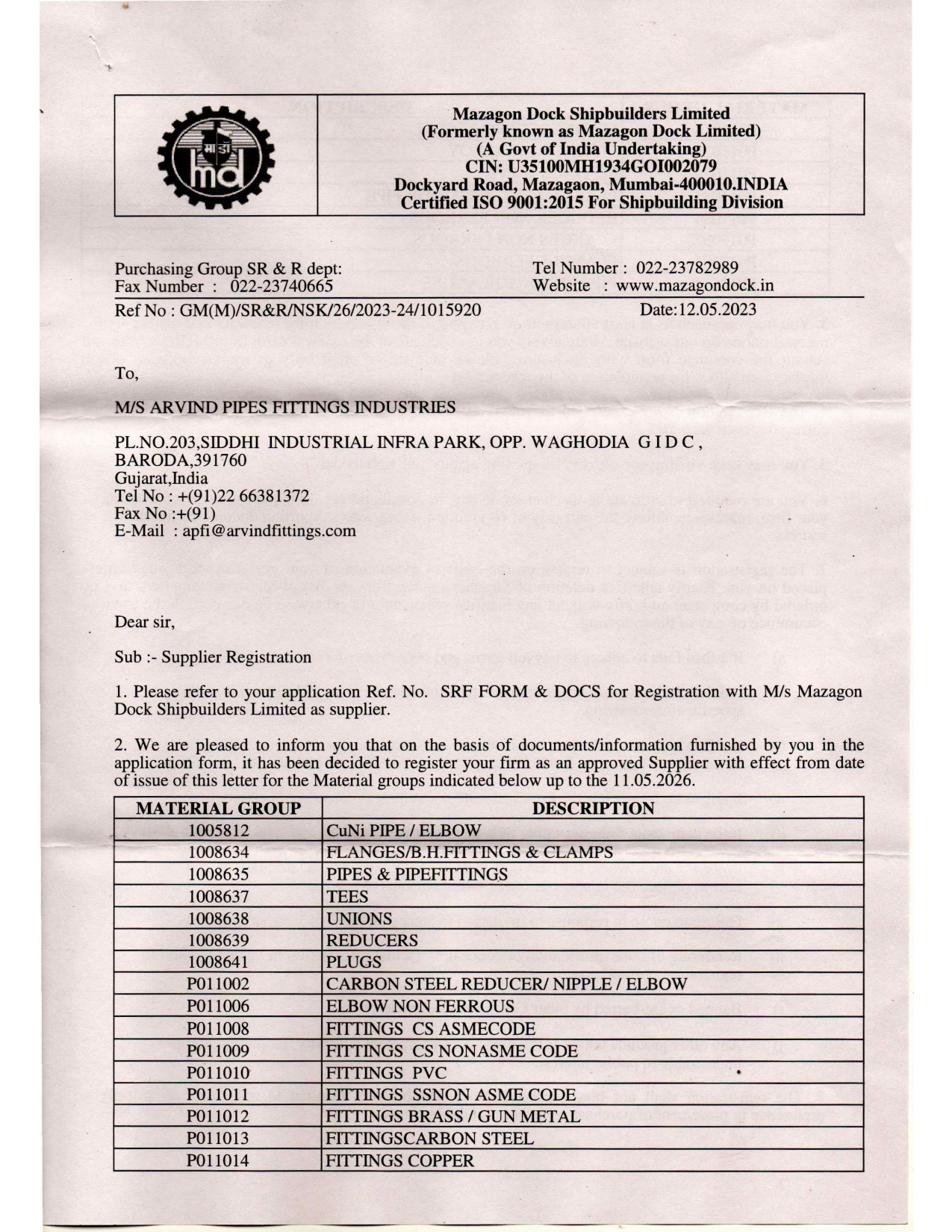 Arvind Pipes Fittings Industries Industries We Serve