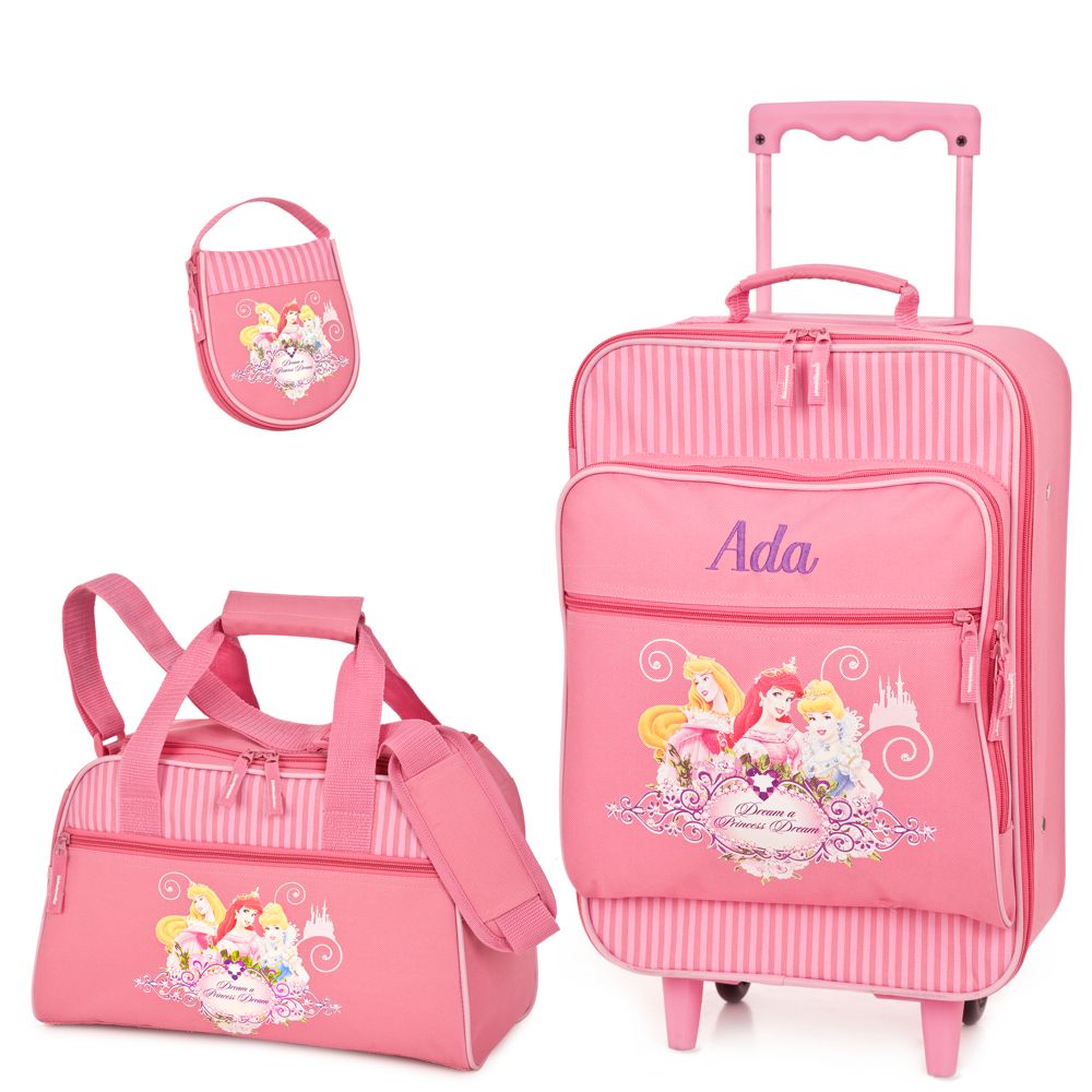 Personalized 3Pc. Disney Princess Luggage Set only 45.95