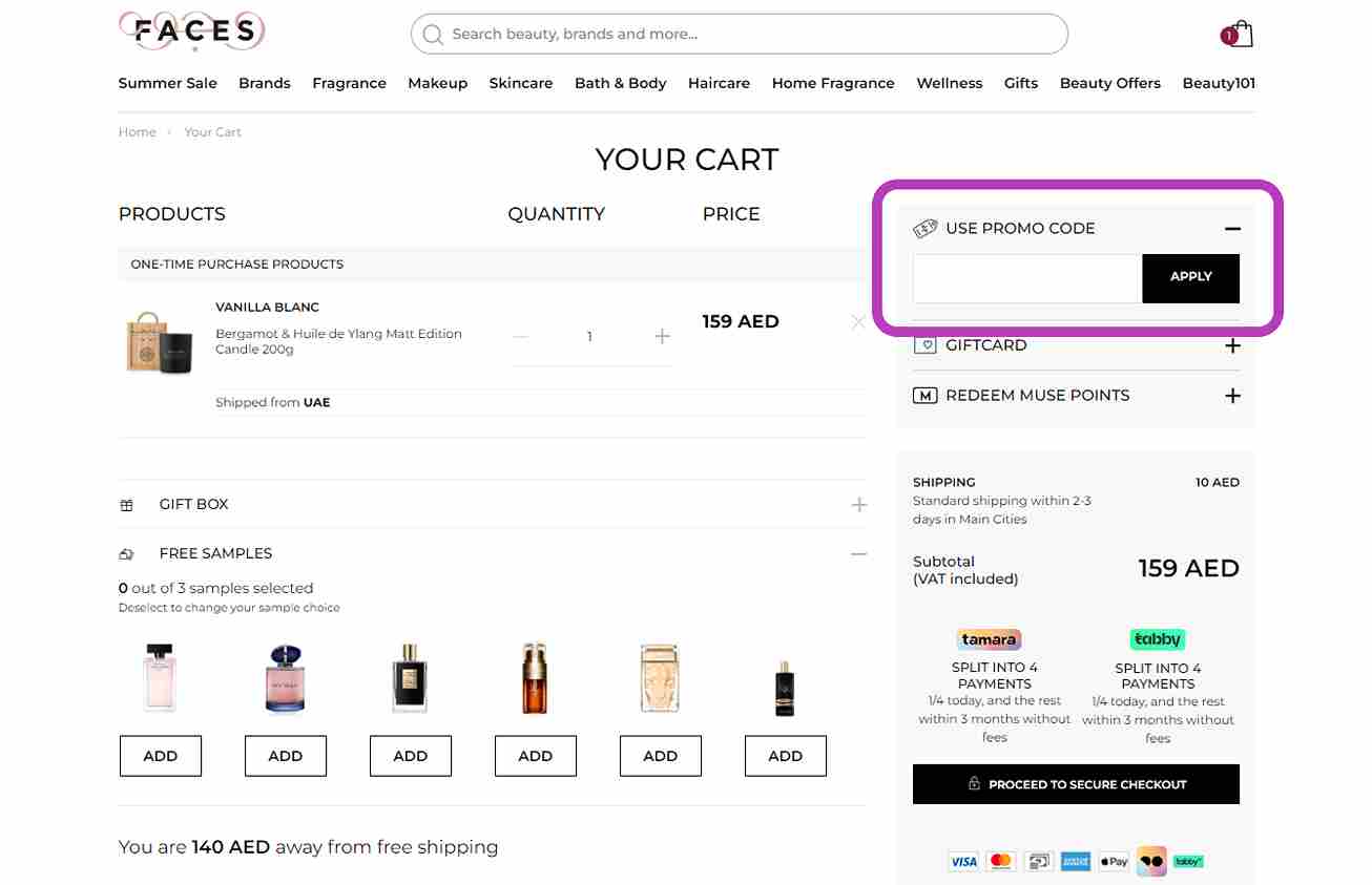 Faces Coupon Code, & Promo Codes August 2024 UAE