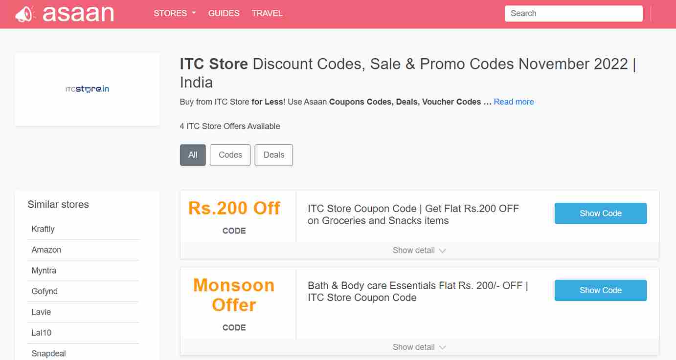 ITC Store Coupon Codes Up To 60 Off September 2024 India
