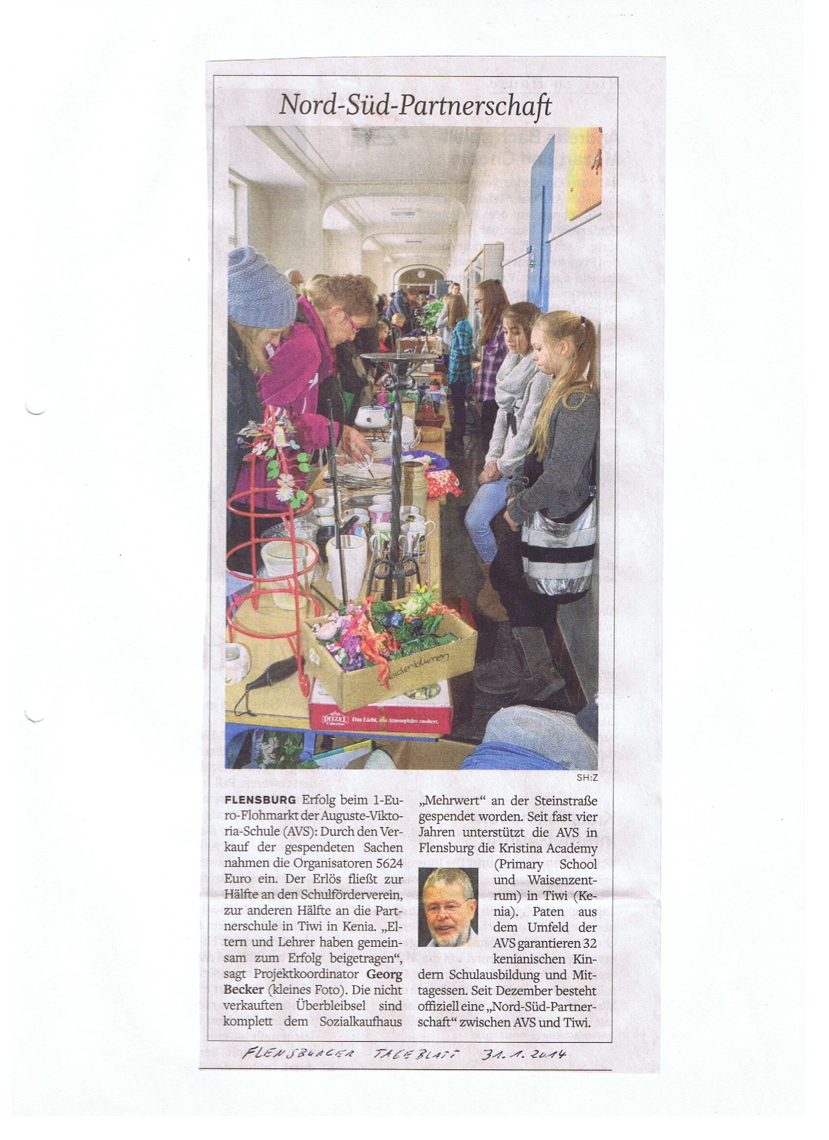 Flensburger Tageblatt Asante e.V.