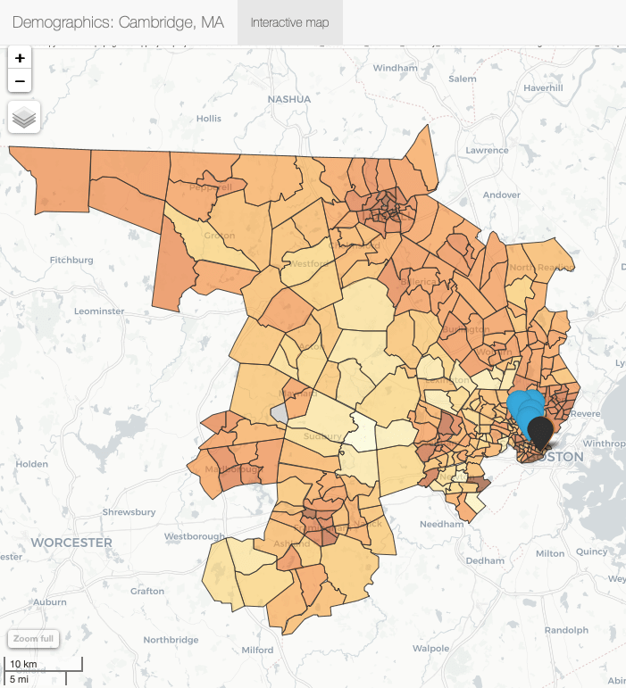 Demographics Map Middlesex County, MA