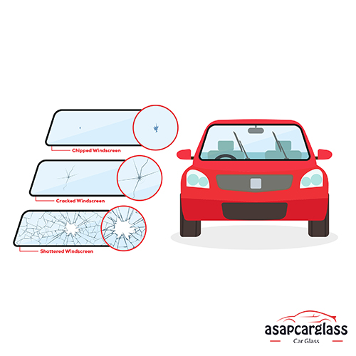 Difference between chip and crack windscreen in terms of Asap windscreen