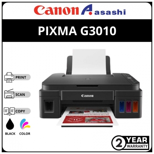 canon g3010 a4 ink efficient printer (print,scan,copy & wireless) 2 yrs