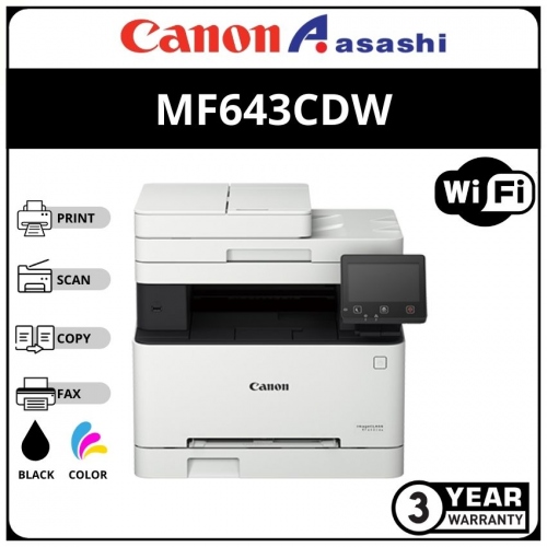 Canon MF643CDW Imageclass AIO Color Laser Printer (Duplex Print,Scan