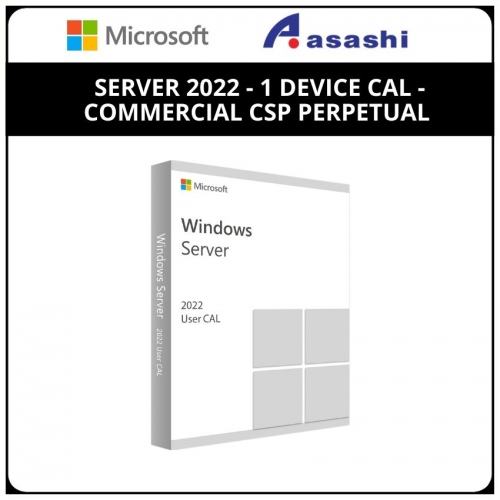 Windows Server 2022, 1 Device CAL, Commercial CSP Perpetual, DG7GMGF0D5VX0006 Asashi