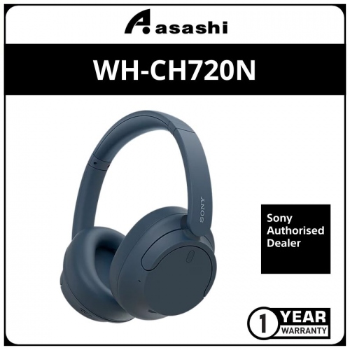 sony wh ch720n (blue) wireless noise cancelling headphones (1 yrs