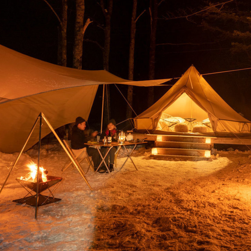 Let's enjoy winter snow camp near Asahikawa asatan