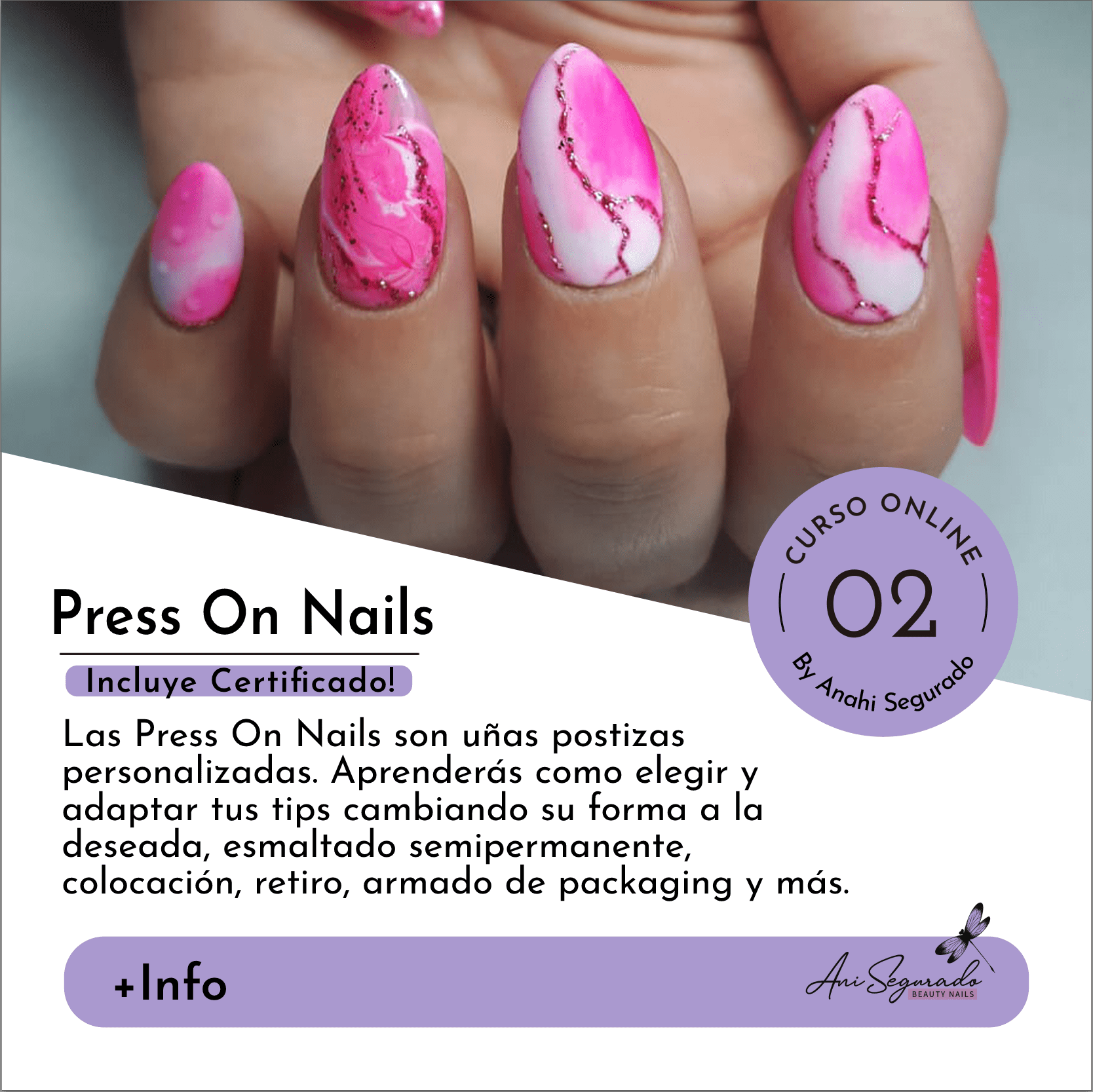 Curso Online de “Press On Nails” A&S Beuaty Nails
