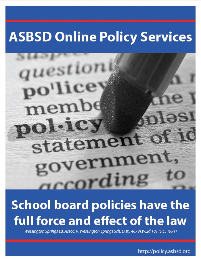 Five new schools join ASBSD's Online Policy Community Associated School Boards of South Dakota