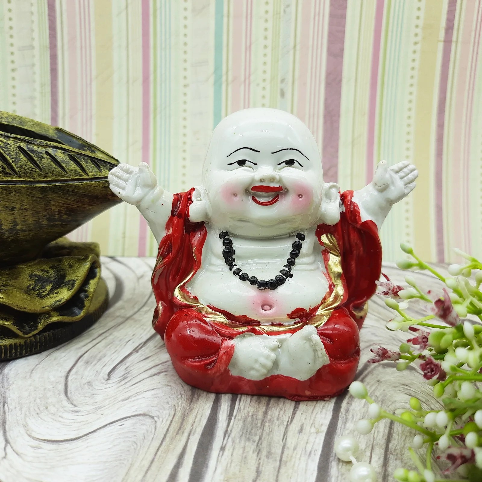 Ascension Handcrafted Cute Child Monk Showpiece Laughing Baby Buddha