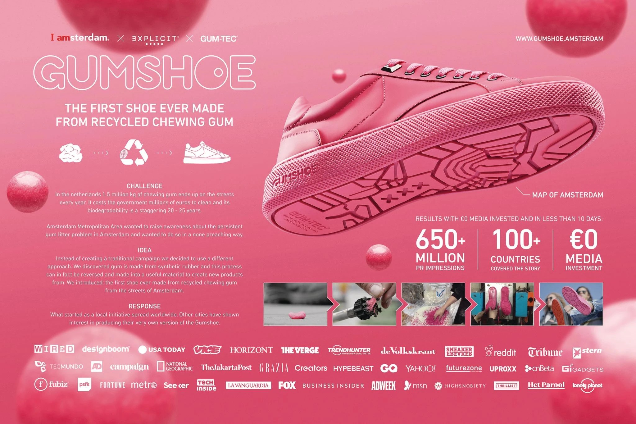 껌으로 만든 운동화 Gumshoe 캠페인 NOON