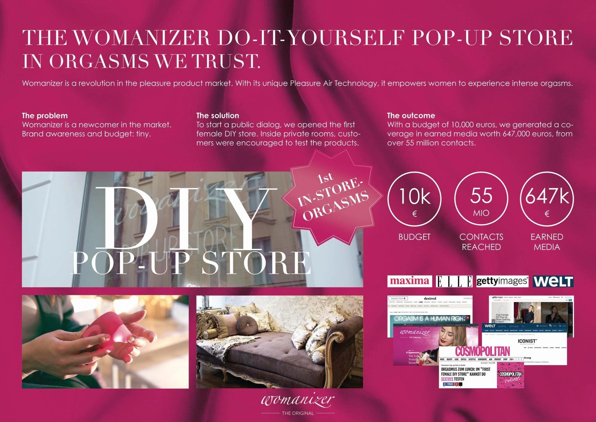 The Womanizer doityourself popup store launching a brand