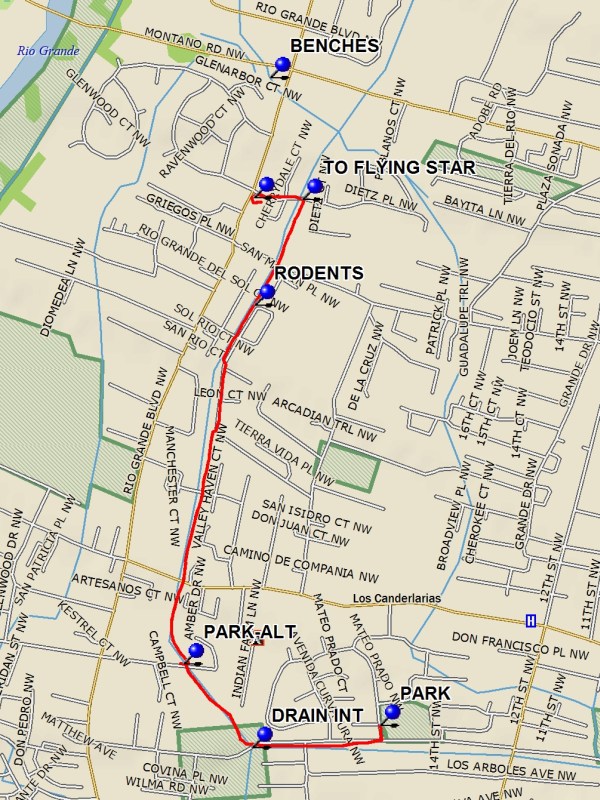 Griegos Drain North from Matthew Albuquerque Senior Centers' Hiking