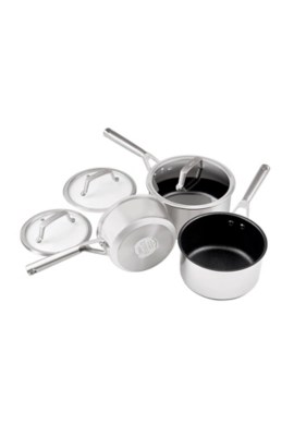 Ninja ZEROSTICK Stainless Steel 3 Piece Saucepan Set Home at