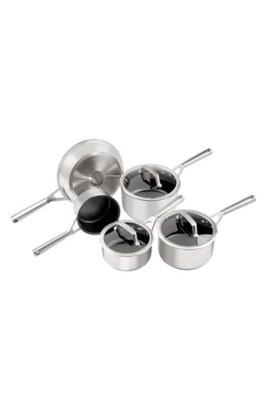 Ninja ZEROSTICK Stainless Steel 5 Piece Pan Set Home at ASDA