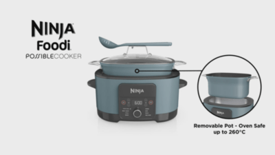 Ninja Foodi 8in1 PossibleCooker, Sea Salt Grey MC1001UK Electricals