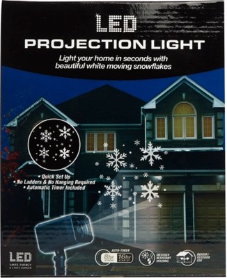 EZ Illuminations Christmas Motion Snow LED Projection Light Christmas