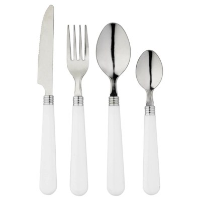 Home White Cutlery Set 40 Piece Cutlery at ASDA