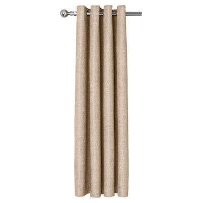 Home Natural Textured Weave Eyelet Curtains Curtains