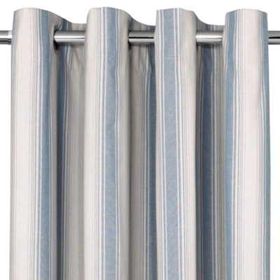 Blue Stripe Eyelet Curtains