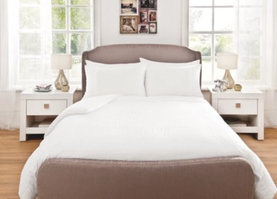 Home White Seersucker Duvet Set Duvet Covers at ASDA