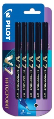 Pilot V7 Black Rollerball Pens School at ASDA
