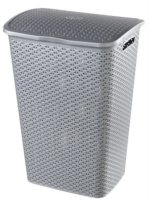 Curver My Style Laundry Plastic Storage Hamper Light Grey 55 Litre