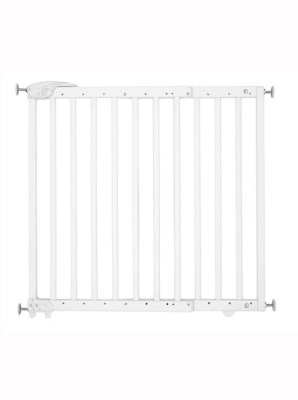 Badabulle White Deco Pop Wooden Extending Safety Gate 63.5 106 cm