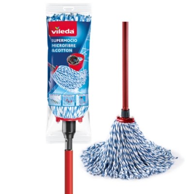 Vileda Supermocio Micro and Cotton Mop Cleaning at ASDA