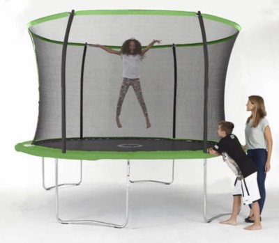 Sportspower 10ft Galvanised Trampoline And Enclosure With Flash Zone Green Trampolines
