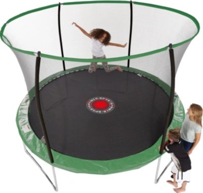 Sportspower 10 ft Quad Lok Trampoline with Easi Store Enclosure and Flash Zone Trampolines
