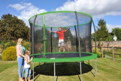 Sportspower 12 ft Quad Lok Trampoline with Easi Store Enclosure Trampolines & Bouncy Castles