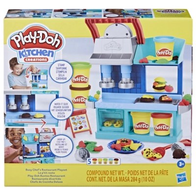 PlayDoh Kitchen Creations Busy Chef's Restaurant Playset Toys