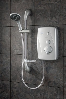 Triton Etana 8.5kW Electric Shower Satin Showers at ASDA