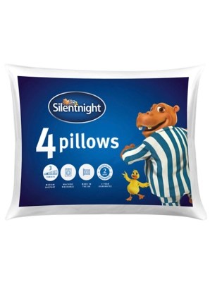 Silentnight Essentials Pillow 4 Pack Home at ASDA