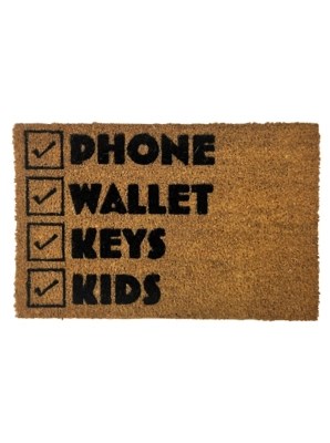 Mighty Mat Stencilled Coir Mat Home at ASDA