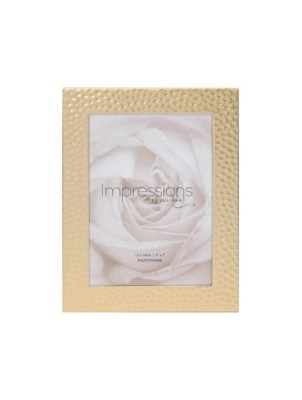 Impressions Hammered Matte Gold Photo Frame 5 x 7 Inches Home