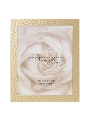 Impressions Hammered Matte Gold Photo Frame 8 x 10 Inches Home
