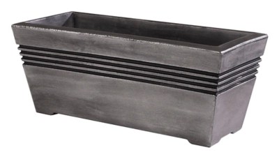 Pewter Effect Milano Trough Planter Outdoor & Garden at ASDA