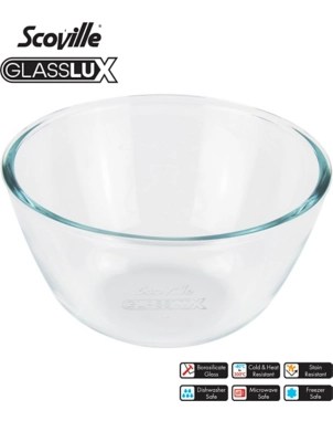 Scoville Glasslux 1L Mixing Bowl Home at ASDA