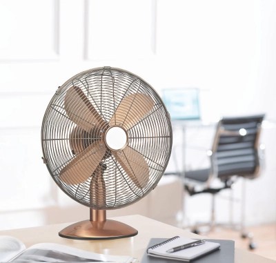 Oscillating 10 Inch Copper Desk Fan Home & Garden at ASDA