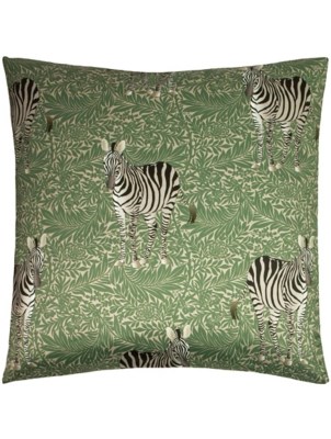 Paoletti Zebra Foliage Jungle Cushion Home at ASDA