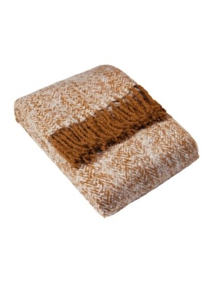 Furn Weaver Herringbone Fringed Throw Home at ASDA