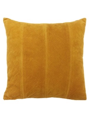 Furn Ochre Jagger Ribbed Corduroy Cushion Home at ASDA