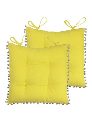 Furn Yellow Aruba Twin Pack Seat Pads Home at ASDA
