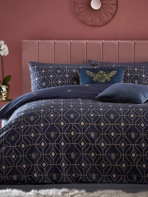 Furn Bee Deco Geometric Duvet Cover Set Home at ASDA