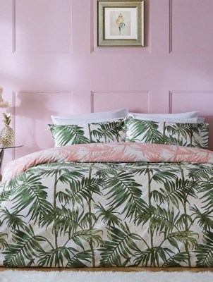 Furn Parlour Palm Tree Duvet Cover Set Home at ASDA