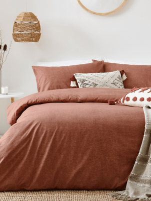 The Linen Yard Claybourne Mélange 100 Cotton Duvet Cover Set Home