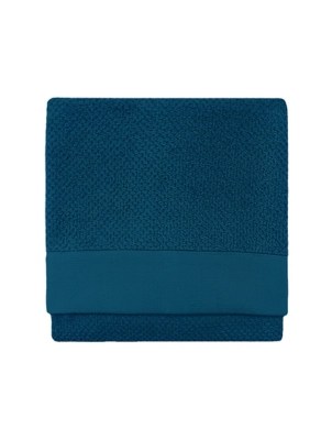 Furn Textured Weave Cotton Towel Range Blue Home at ASDA